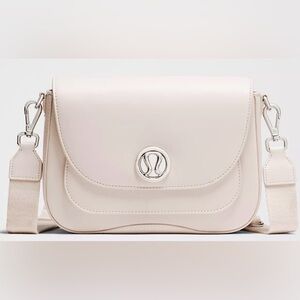 Lululemon Leather alternative crossbody bag in cashew SOLD!!!